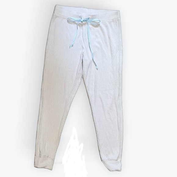 American Rag Cie Ribbed Cuffed Drawstring Joggers ~ L - Picture 1 of 7